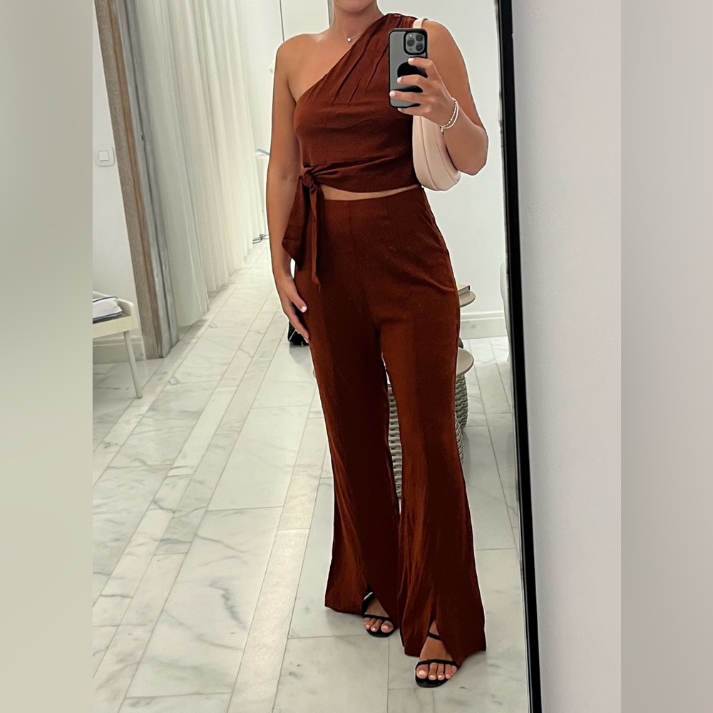 Free People Alexa one shoulder crop set
